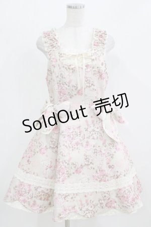 画像: BABY,THE STARS SHINE BRIGHT / くまちゃんブーケ柄ゴブランジャンパースカート Free 生成り H-26-02-24-003-BA-OP-NS-ZH