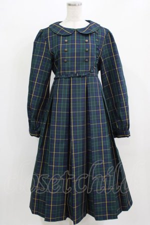 画像: FLC / MINA*タータンチェックワンピース L ネイビー H-26-02-24-022-LO-OP-NS-ZH