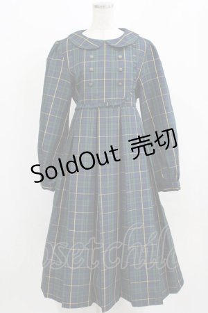 画像: FLC / MINA*タータンチェックワンピース L ネイビー H-26-02-24-022-LO-OP-NS-ZH