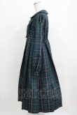 画像2: FLC / MINA*タータンチェックワンピース L ネイビー H-26-02-24-022-LO-OP-NS-ZH (2)