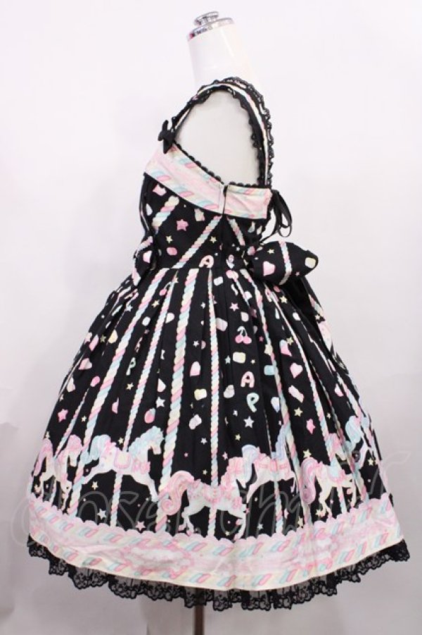 画像2: Angelic Pretty / Sugary Carnivalジャンパースカート Free ブラック H-26-02-25-003-AP-OP-NS-ZH (2)