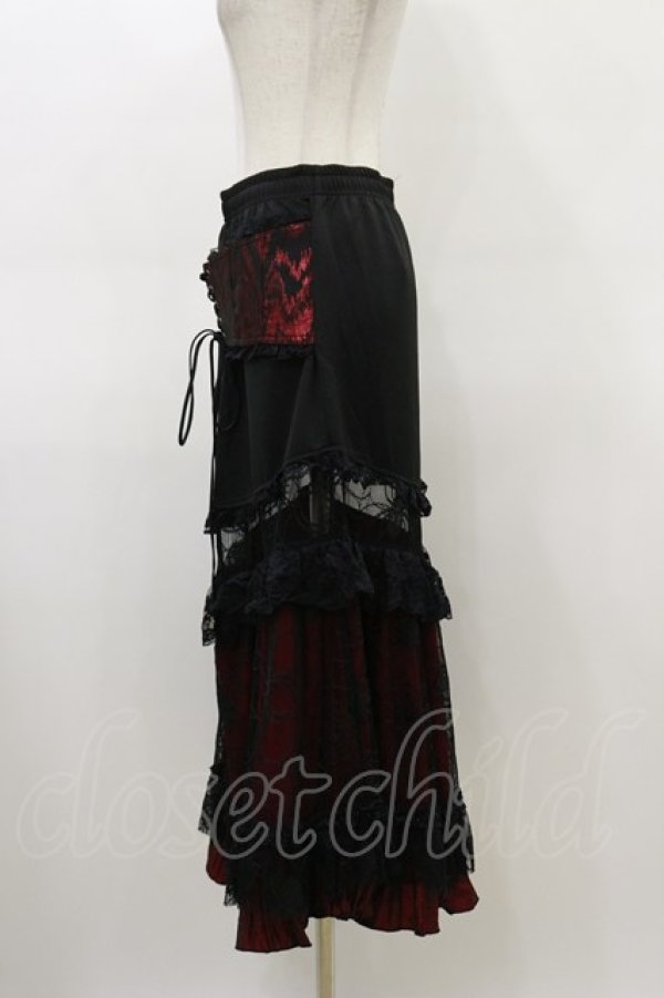 画像3: Qutie Frash / マーメイドスカート  黒×赤 H-26-02-25-1032-QU-SK-KB-ZH (3)