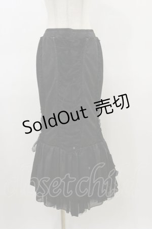 画像: Qutie Frash / マーメイドスカート  黒 H-26-02-25-1033-QU-SK-KB-ZH