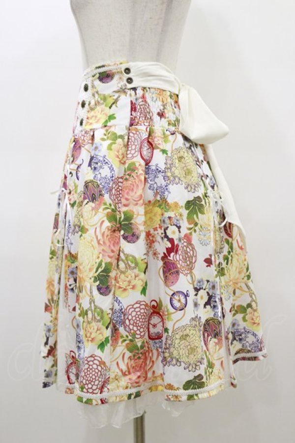 画像3: Ozz oneste / 和チャイナハイウエストスカート  白 H-26-02-25-1035-OO-SK-KB-ZH (3)