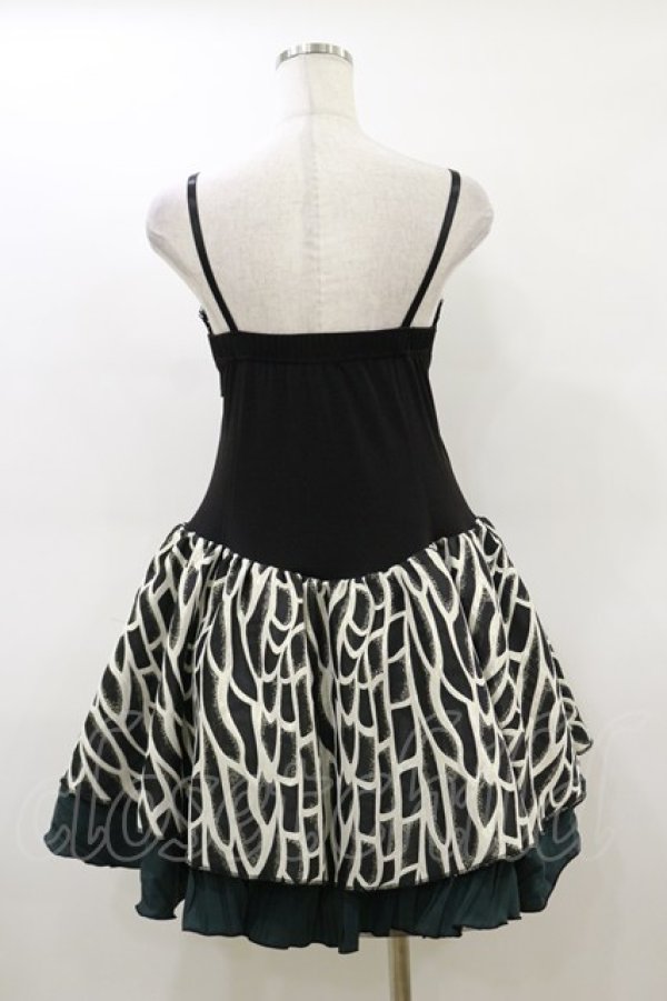 画像2: Qutie Frash / キャミワンピース  黒×緑 H-26-02-25-1037-QU-OP-KB-ZH (2)