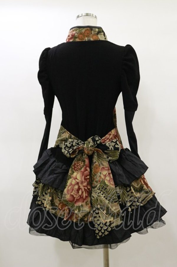 画像2: Qutie Frash / チャイナワンピース  黒 H-26-02-25-1038-QU-OP-KB-ZH (2)