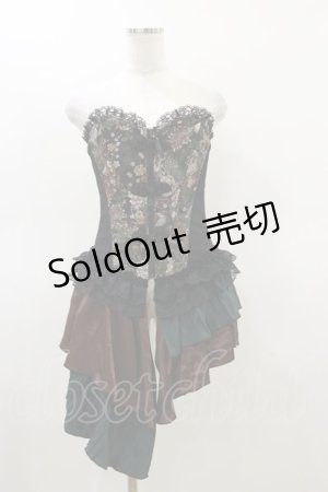 画像: Qutie Frash / オーバーバストコルセット  茶 H-26-02-25-1006-QU-TO-KB-ZH