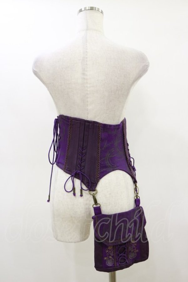 画像2: Ozz oneste / ポケットフラップ付アシメコルセット  パープル H-26-02-25-1007-OO-ZA-KB-ZH (2)