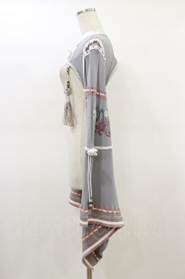 画像3: Ozz oneste / 流水羽衣天女振り袖ボレロ  グレー H-26-02-25-1008-OO-TO-KB-ZH (3)