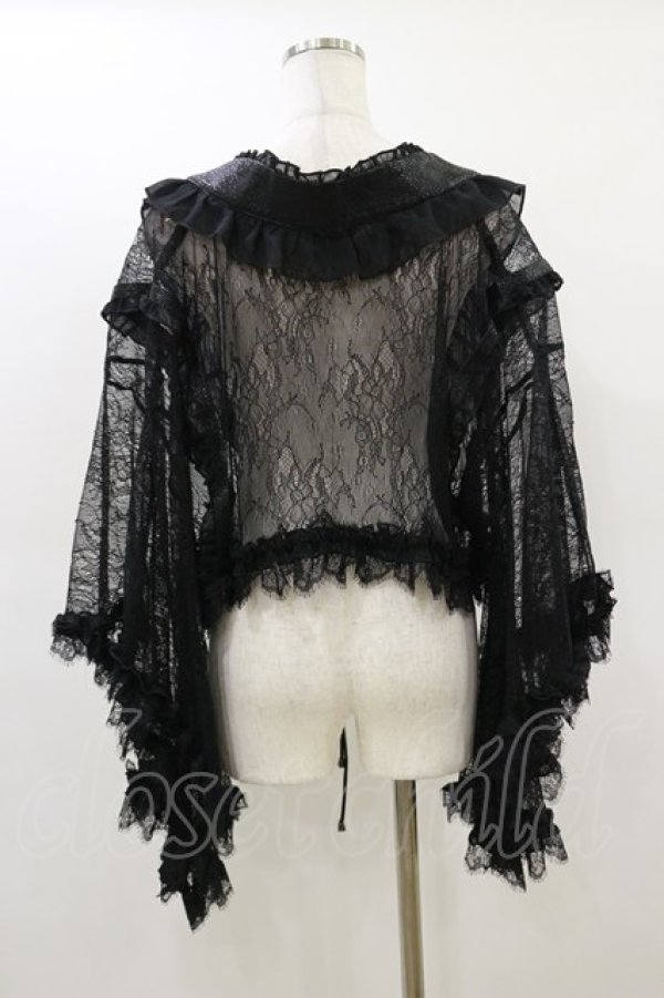 画像2: Qutie Frash / レース着物カーデ  黒 H-26-02-25-1011-QU-TO-KB-ZH (2)