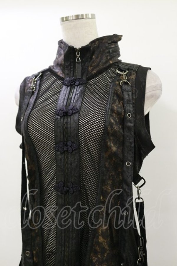 画像4: Qutie Frash / チャイナロングベスト  黒 H-26-02-25-1013-QU-TO-KB-ZH (4)