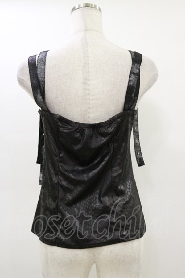 画像2: Qutie Frash / ベルトストラップキャミ  黒 H-26-02-25-1016-QU-TO-KB-ZH (2)