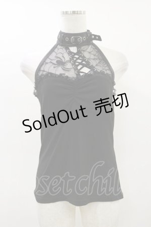 画像: Qutie Frash / ホルターキャミ  黒 H-26-02-25-1017-QU-TO-KB-ZH