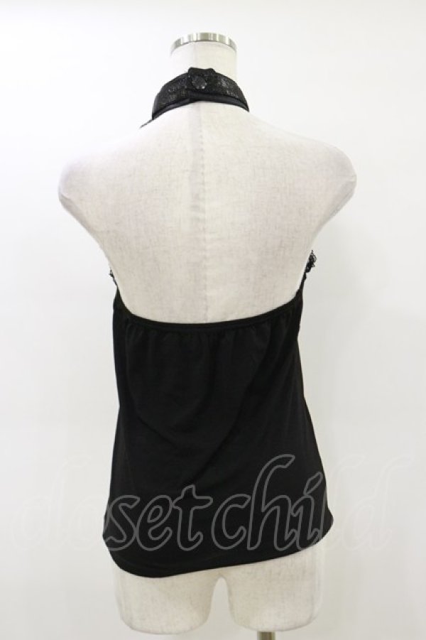 画像2: Qutie Frash / ホルターキャミ  黒 H-26-02-25-1017-QU-TO-KB-ZH (2)