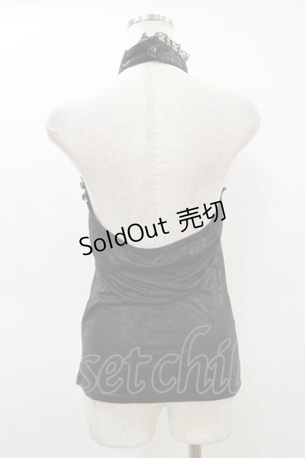 画像2: Qutie Frash / ホルターキャミ  黒 H-26-02-25-1019-QU-TO-KB-ZH (2)