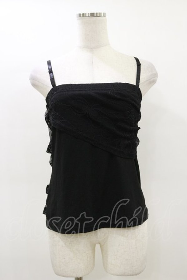 画像1: Qutie Frash / サラシキャミ  黒 H-26-02-25-1020-QU-TO-KB-ZH (1)