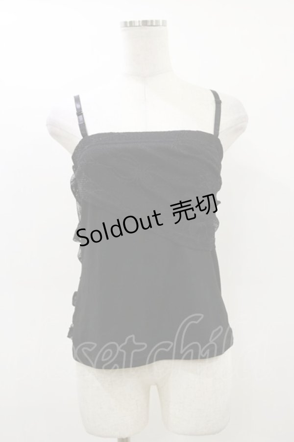 画像1: Qutie Frash / サラシキャミ  黒 H-26-02-25-1020-QU-TO-KB-ZH (1)