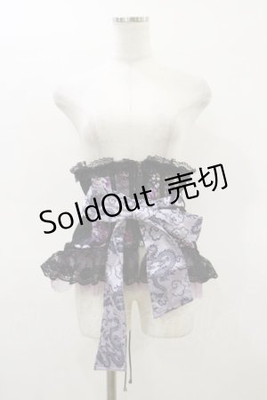 画像: Qutie Frash / リボンコルセット  黒×紫 H-26-02-25-1003-QU-ZA-KB-ZH