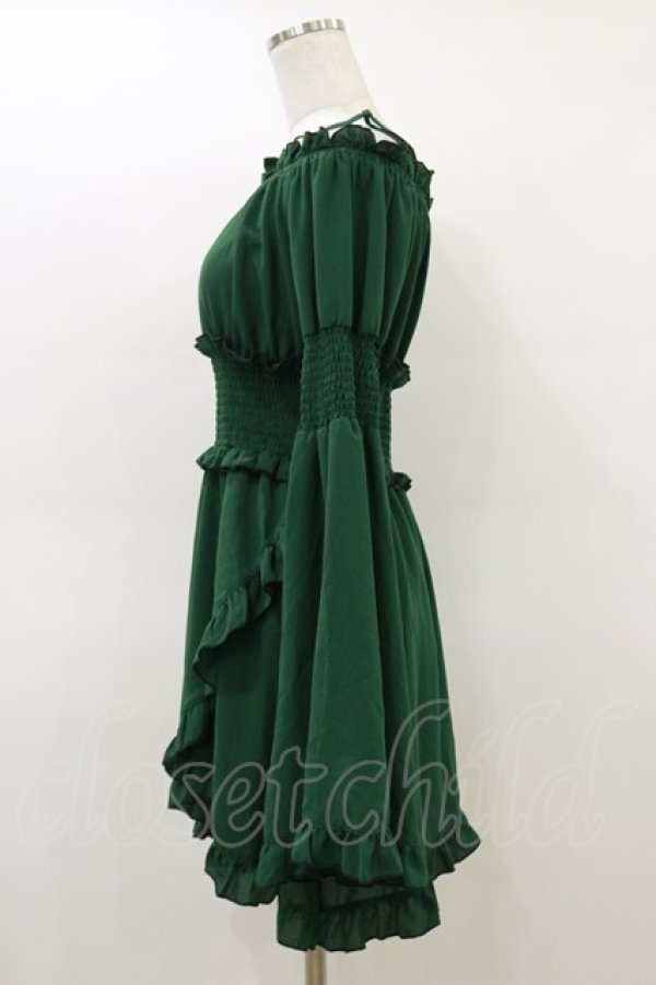 画像3: Qutie Frash / オフショルチュニック  グリーン H-26-02-25-1022-QU-TO-KB-ZH (3)