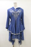 画像1: Ozz oneste / フード付き薔薇刺繍ZIPジャケット  青 H-26-02-25-1023-OO-JA-KB-ZH (1)