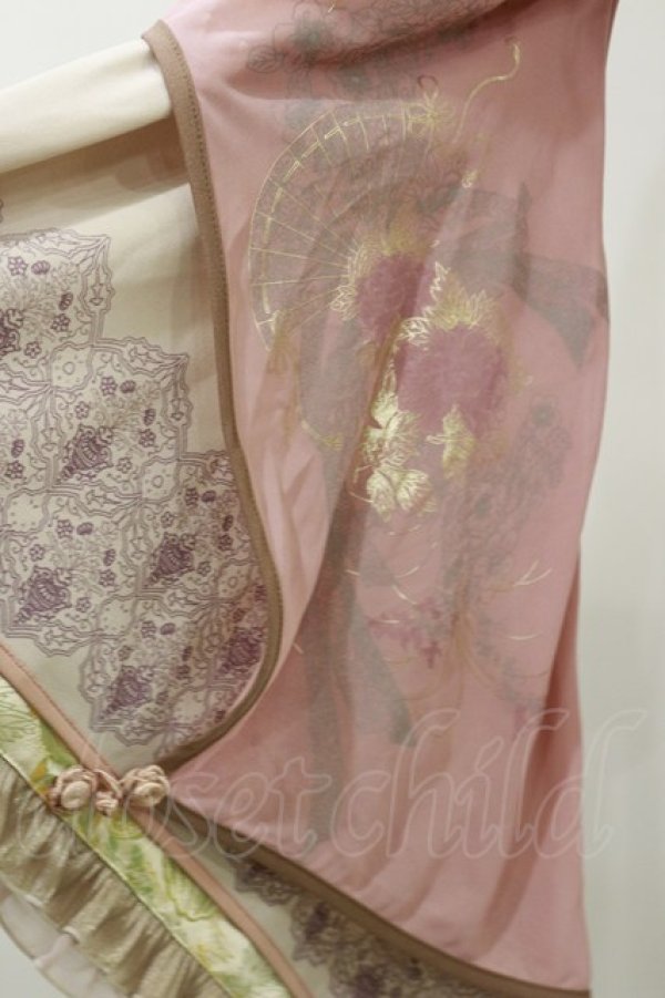 画像4: Ozz oneste / 着物袖ショートジャケット  ピンクベージュ H-26-02-25-1024-OO-JA-KB-ZH (4)