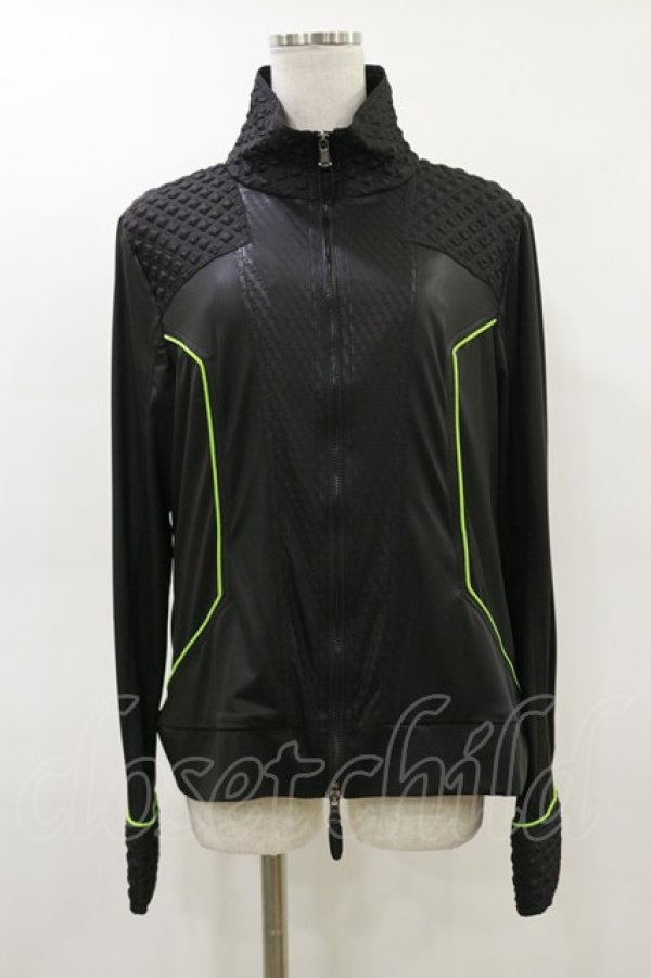 画像1: Qutie Frash / サイバーZIPカーデ  ネオングリーン H-26-02-25-1025-QU-JA-KB-ZH (1)