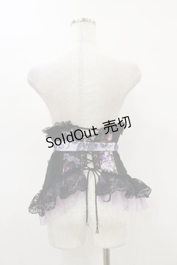 画像2: Qutie Frash / リボンコルセット  黒×紫 H-26-02-25-1003-QU-ZA-KB-ZH (2)