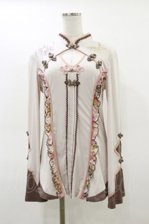 画像: Ozz oneste / チャイナボタンチュニックトップス  ベージュ H-26-02-25-1026-OO-TO-KB-ZH