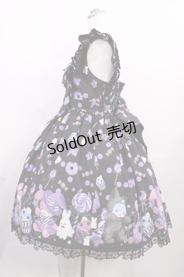 画像2: Angelic Pretty / Happy Treat Partyジャンパースカート Free ブラック H-26-02-25-001-AP-OP-NS-ZH (2)
