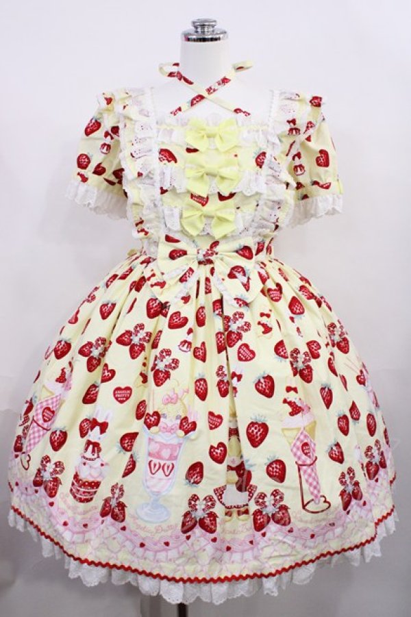 画像1: Angelic Pretty / Lyrical Bunny Parlorワンピース Free イエロー H-26-02-25-007-AP-OP-NS-ZH (1)