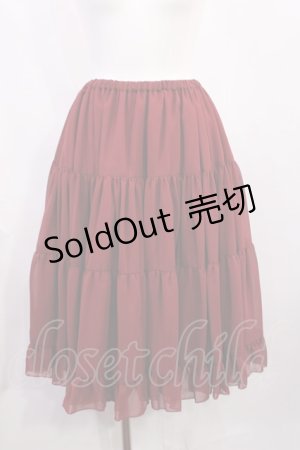 画像: Victorian maiden / ボリュームシフォンペチコートスカート Free ボルドー H-26-02-25-012-CL-SK-NS-ZH