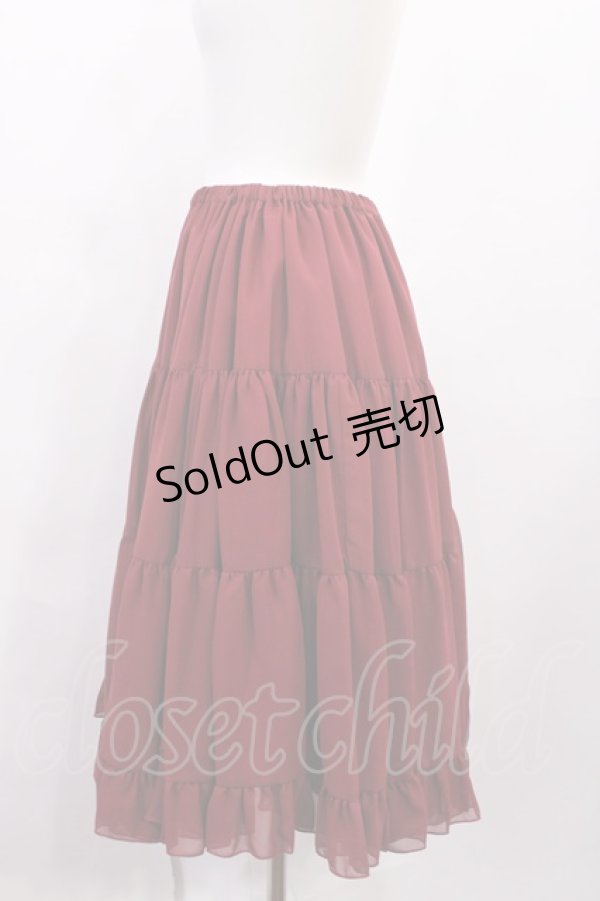 画像2: Victorian maiden / ボリュームシフォンペチコートスカート Free ボルドー H-26-02-25-012-CL-SK-NS-ZH (2)