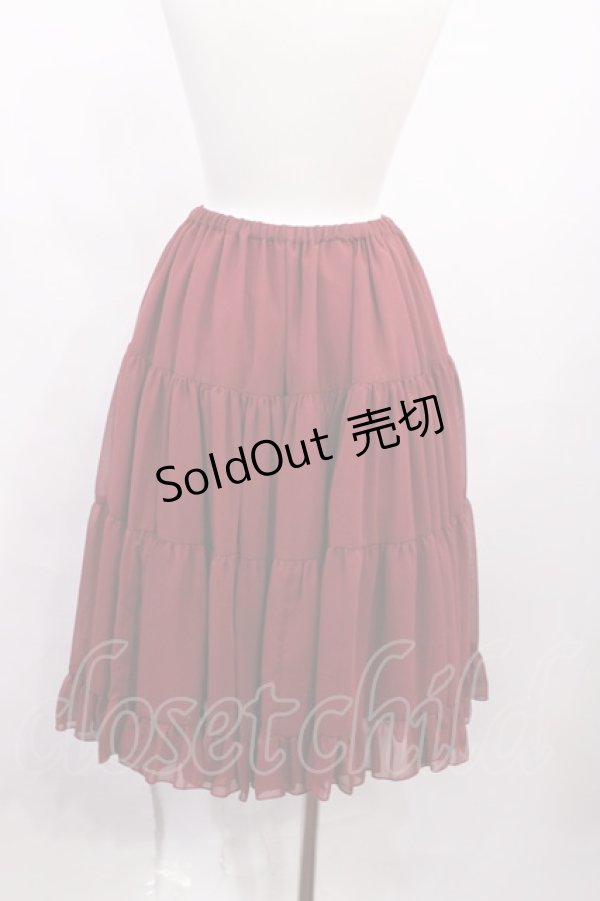 画像3: Victorian maiden / ボリュームシフォンペチコートスカート Free ボルドー H-26-02-25-012-CL-SK-NS-ZH (3)