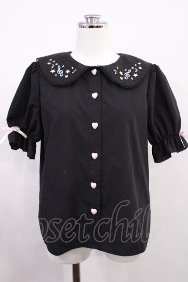 画像1: Lovely Tency / ゐなな/ブラウス L ブラック H-26-02-25-016-EL-BL-NS-ZH (1)