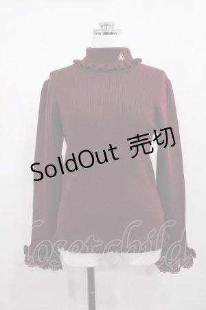 画像: m petit by misako / TT*MSKTNソデレース L ボルドー H-26-02-25-017-LO-TO-NS-ZH