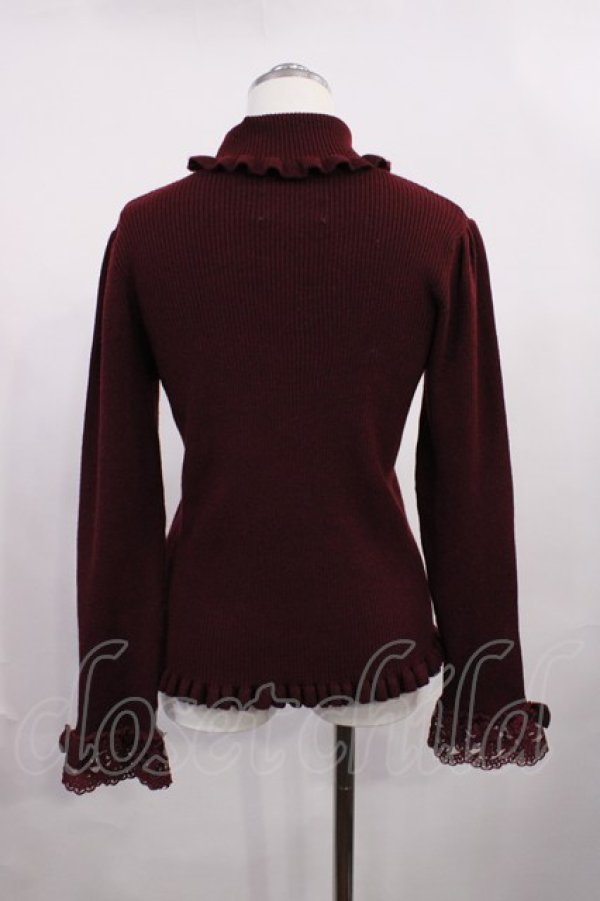 画像2: m petit by misako / TT*MSKTNソデレース L ボルドー H-26-02-25-017-LO-TO-NS-ZH (2)