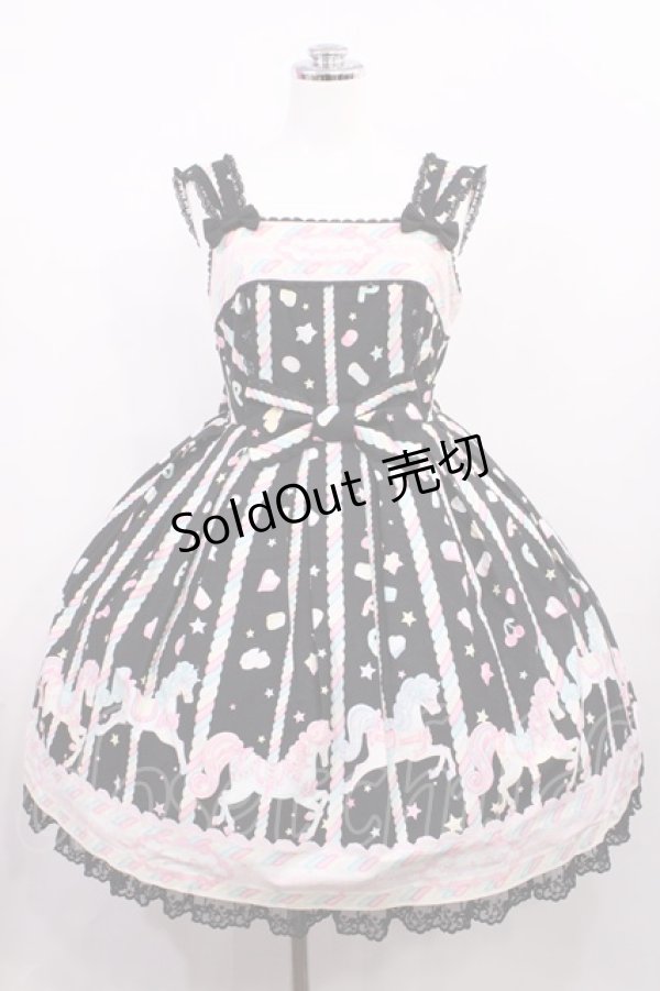 画像1: Angelic Pretty / Sugary Carnivalジャンパースカート Free ブラック H-26-02-25-003-AP-OP-NS-ZH (1)