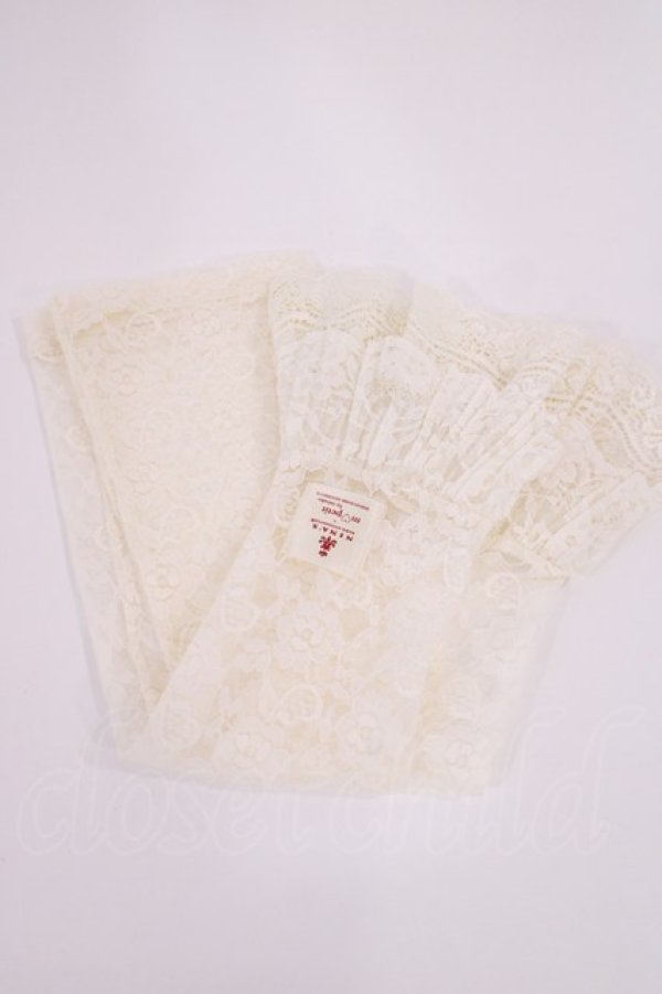 画像1: m petit by misako / NINA'S二重レースアームカバー(ロング)  アイボリー H-26-02-25-038-LO-ZA-NS-ZH (1)