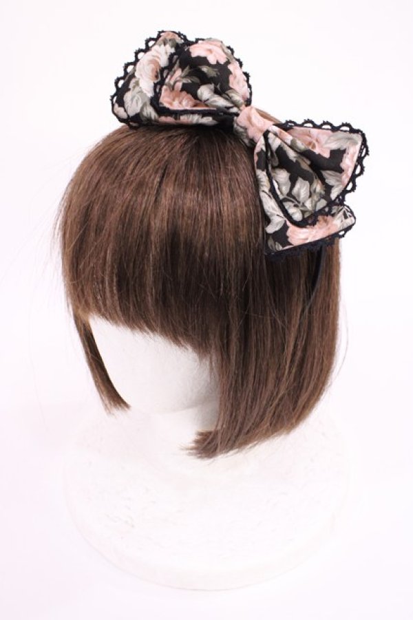 画像1: Mary Magdalene / エグランティーヌリボンカチューシャ  ブラック H-26-02-25-043-CL-AC-NS-ZH (1)