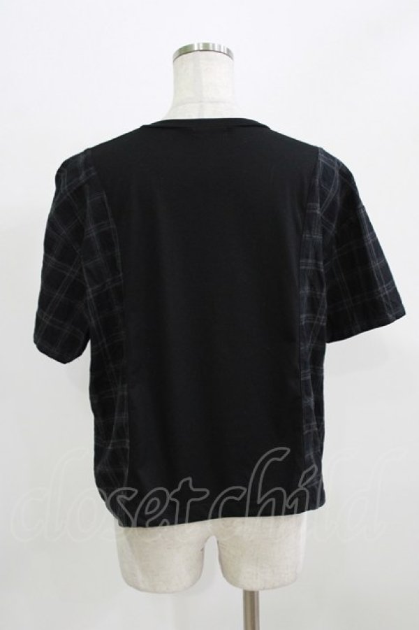 画像3: Candy Stripper / CHECK RIBBON TRIMMED   ブラック×ブラックチェック H-26-02-27-025-PU-TO-KB-ZH (3)