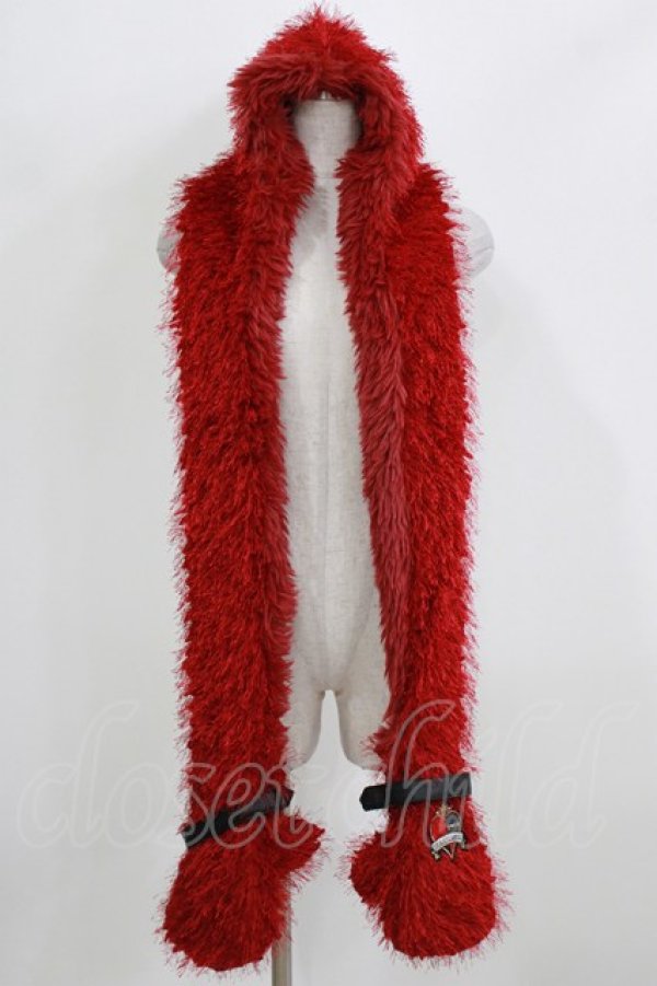 画像1: QOOZA / 「ディズニーツイステッドワンダーランド」ファーハット[HEARTSLABYUL]  レッド H-26-02-27-029-PU-AC-KB-ZH (1)