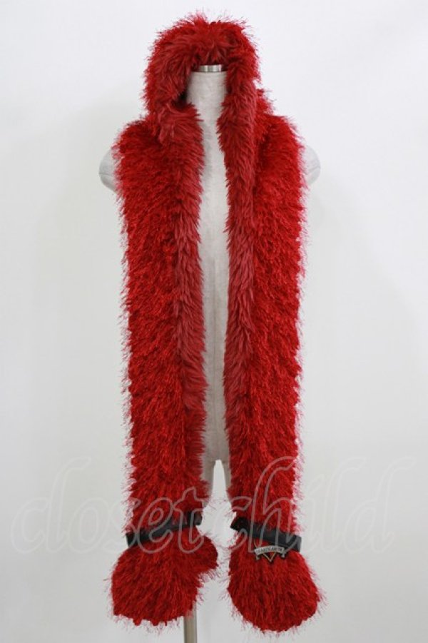 画像1: QOOZA / 「ディズニーツイステッドワンダーランド」ファーハット[HEARTSLABYUL]  レッド H-26-02-27-030-PU-AC-KB-ZH (1)