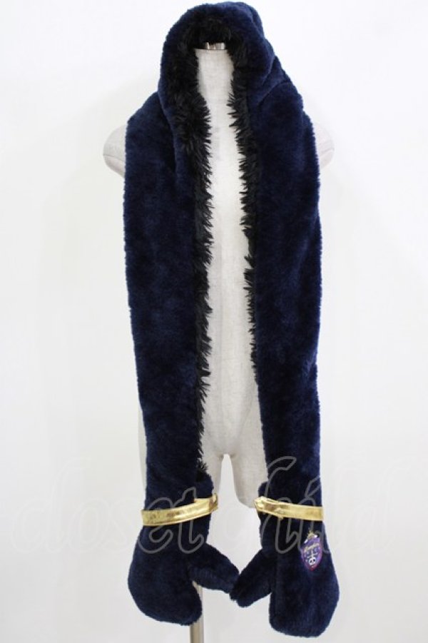 画像1: QOOZA / 「ディズニーツイステッドワンダーランド」ファーハット[POMEFIORE]  ネイビー H-26-02-27-039-PU-AC-KB-ZH (1)