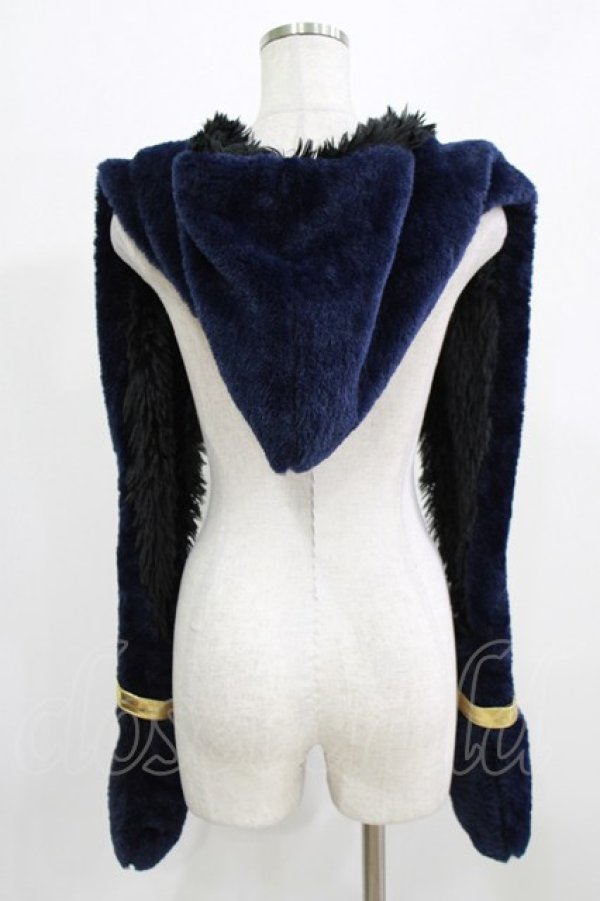 画像2: QOOZA / 「ディズニーツイステッドワンダーランド」ファーハット[POMEFIORE]  ネイビー H-26-02-27-039-PU-AC-KB-ZH (2)