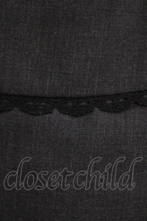 画像4: MILK / レースラインスカート  グレー×ブラック H-26-02-27-007-ML-SK-KB-ZH (4)