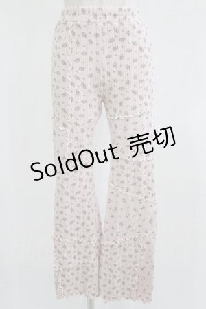 画像: Candy Stripper / TINY FLOWER WAFFLE PANTS  ピンク H-26-02-27-011-PU-PA-KB-ZH