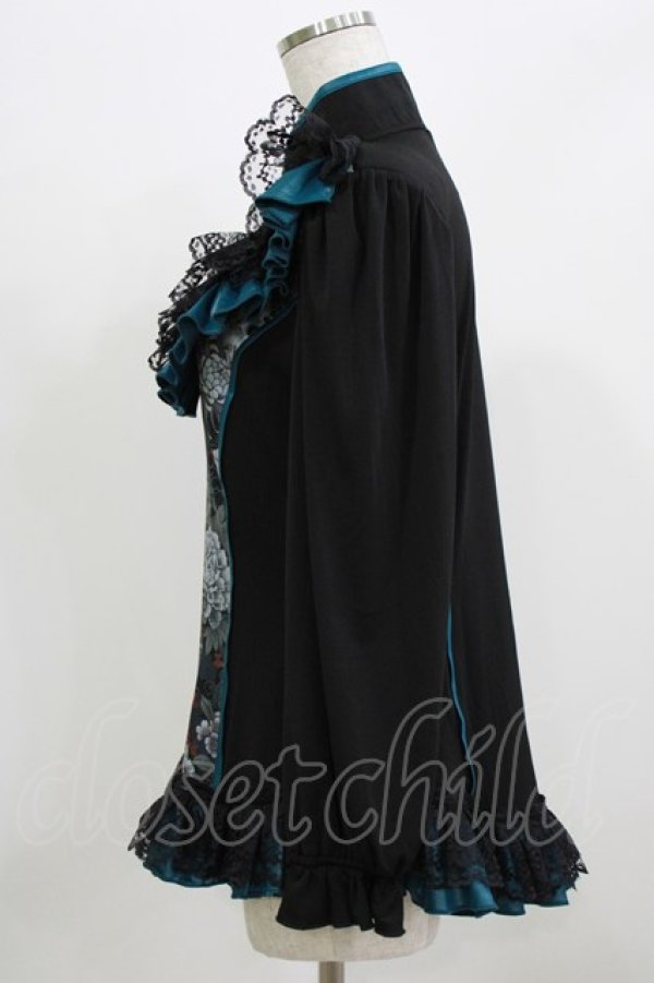 画像2: Qutie Frash / チャイナパフカットソー  グリーン H-26-02-27-016-QU-TO-KB-ZH (2)