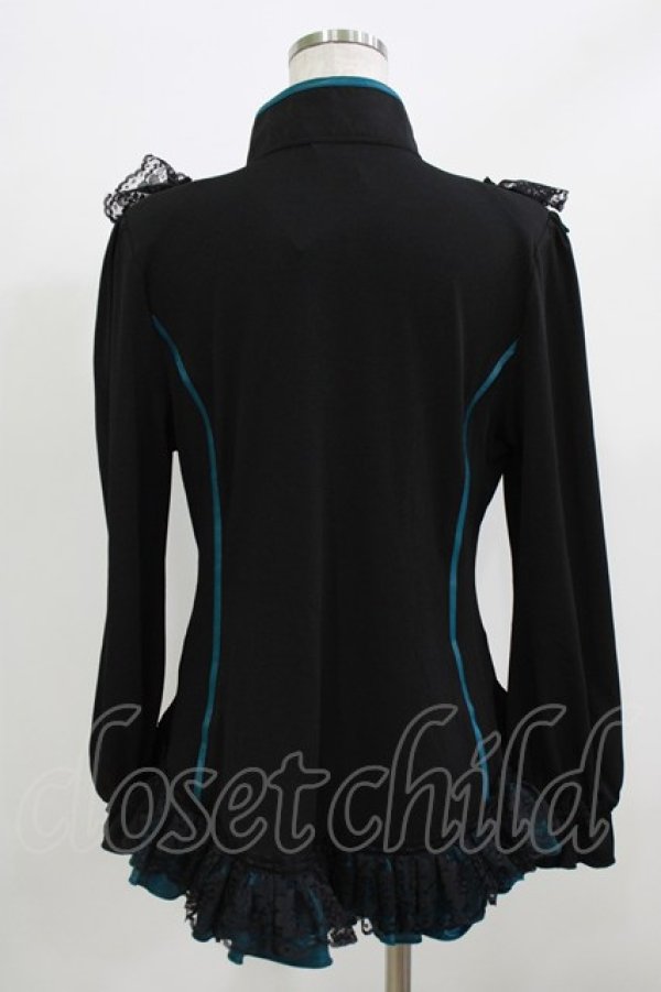 画像3: Qutie Frash / チャイナパフカットソー  グリーン H-26-02-27-016-QU-TO-KB-ZH (3)