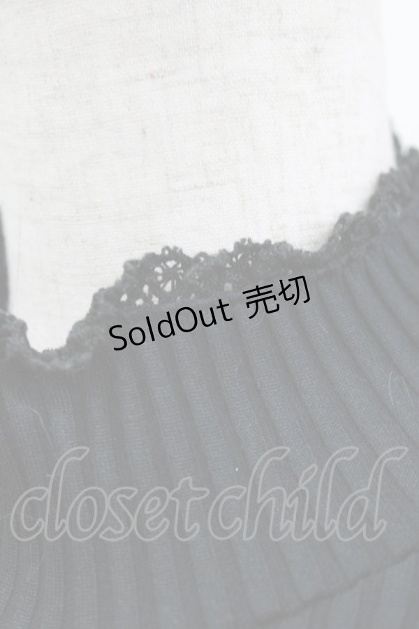 画像4: MILK / ロゴ刺繍リブタートル  ブラック H-26-02-27-019-ML-TO-KB-ZH (4)