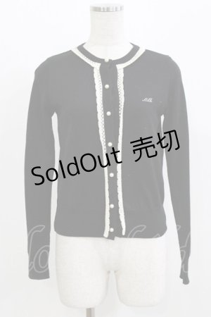 画像: MILK / レーストリミングカーデ  ブラック H-26-02-27-020-ML-TO-KB-ZH